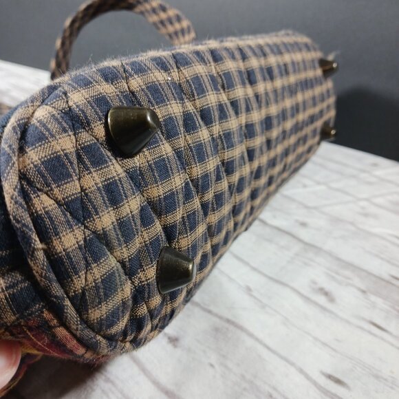 Bella Taylor "Beckham Taylor" Quilted Patchwork Shoulder Bag Black 11x8 Like New - Picture 13 of 14